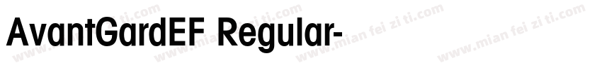 AvantGardEF Regular字体转换